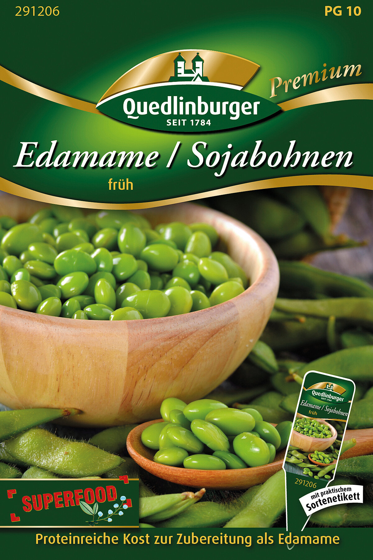 Sojabohnen (Edamame) / frhe Sorte frhe Sorte - Vertriebsgesellschaft  Quedlinburger Saatgut mbH